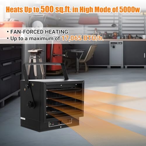 Towallmark 5000W Electric Garage Heater with Ceiling Mount