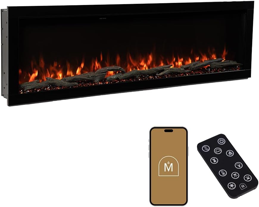 Modern Ember Highmark 60 Inch Smart Linear Electric Fireplace 1
