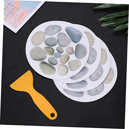 LIFKOME 4pcs Non-Slip Bathroom Stickers with Scraper