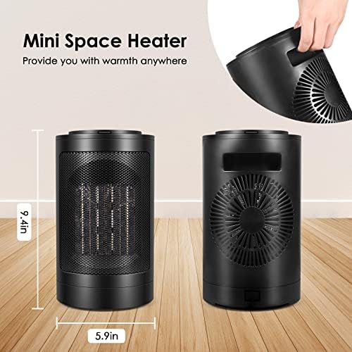 Katouigb Fane Brivennor Electric Space Heater 750W Black