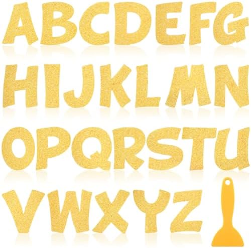 Fullhawl 26 Pcs Non Slip Bathtub Stickers with Glitter Letters