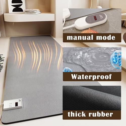 MOFGOE Infrared Floor Heater 39x79 Heated Rug For Living Room Bedroom