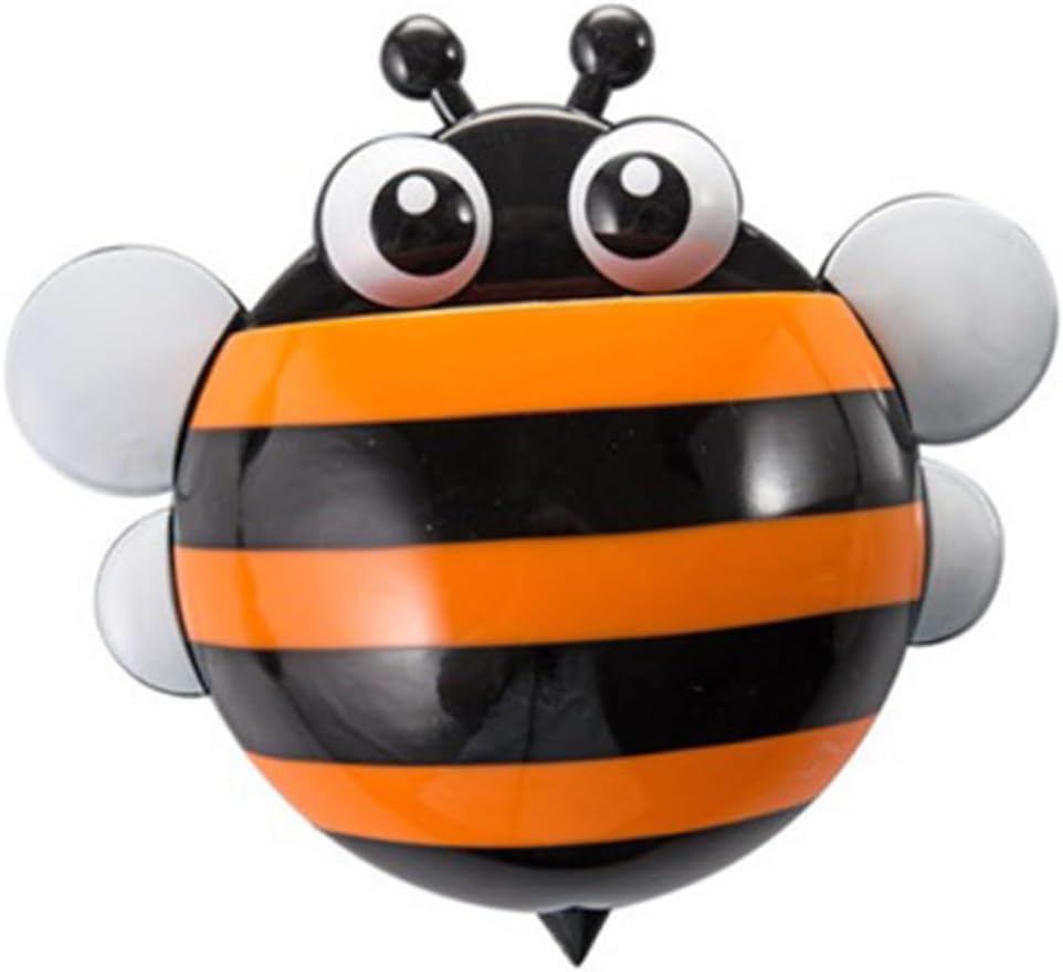 PRETYZOOM 4pcs Cartoon Bee Suction Cup Toothbrush Holder