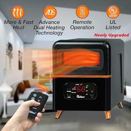 DR INFRARED HEATER DR-978 Dual Hybrid Space Heater with Remote