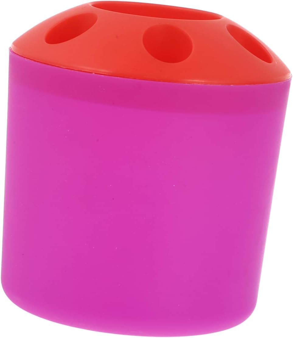 Cabilock Toothbrush Holder with Purple Base and Divided Compartments