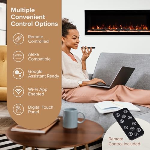 Modern Ember Highmark 60 Inch Smart Linear Electric Fireplace 1