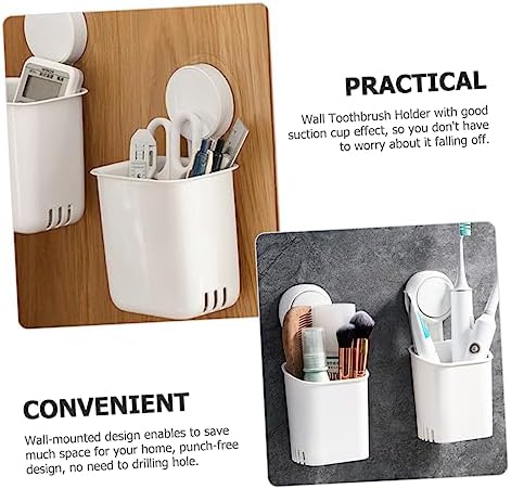 Happyyami Suction Cup Toothbrush Holder 2 Pack