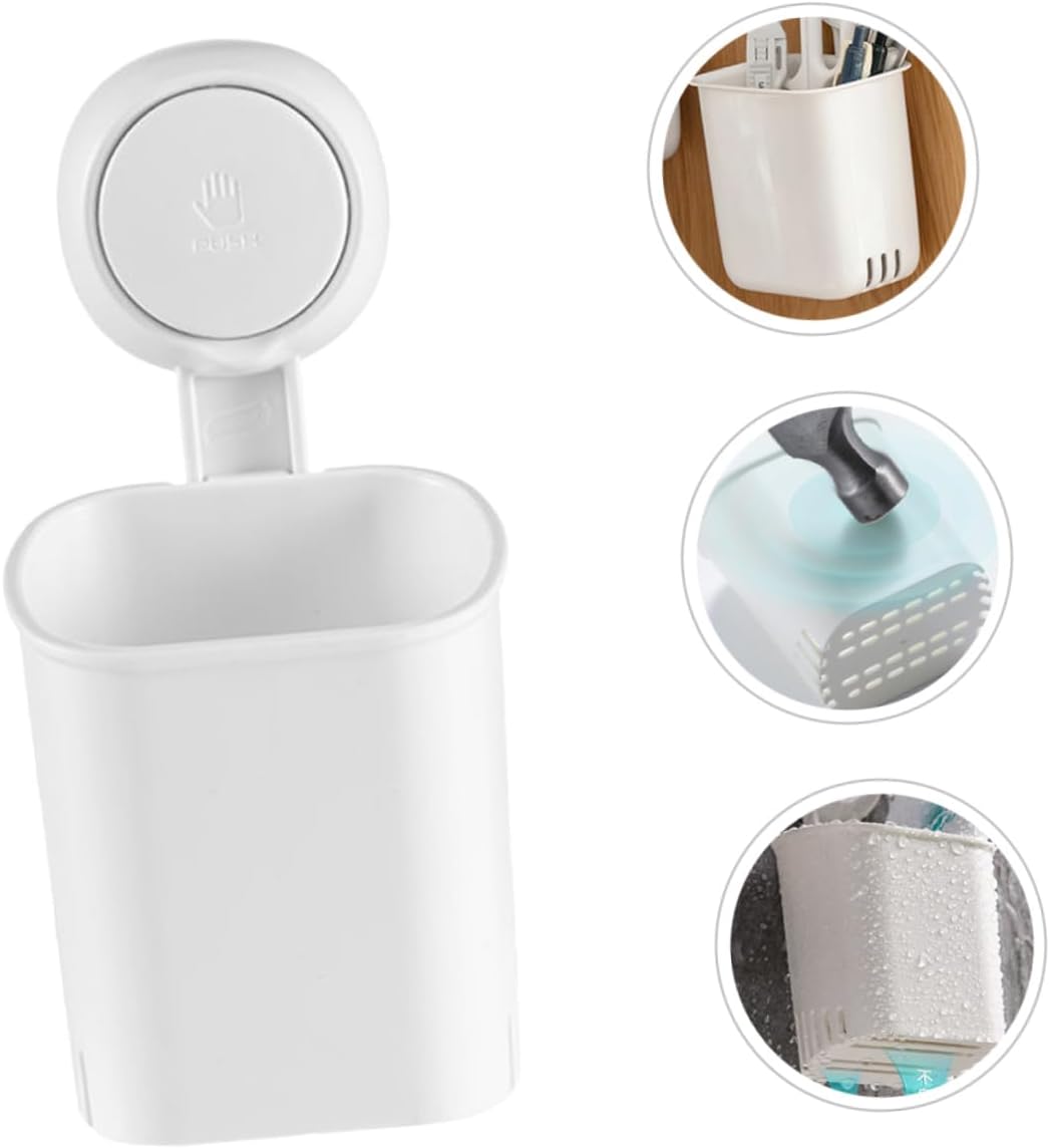Suction Cup Toothbrush Holder with Drain Hole No Drill