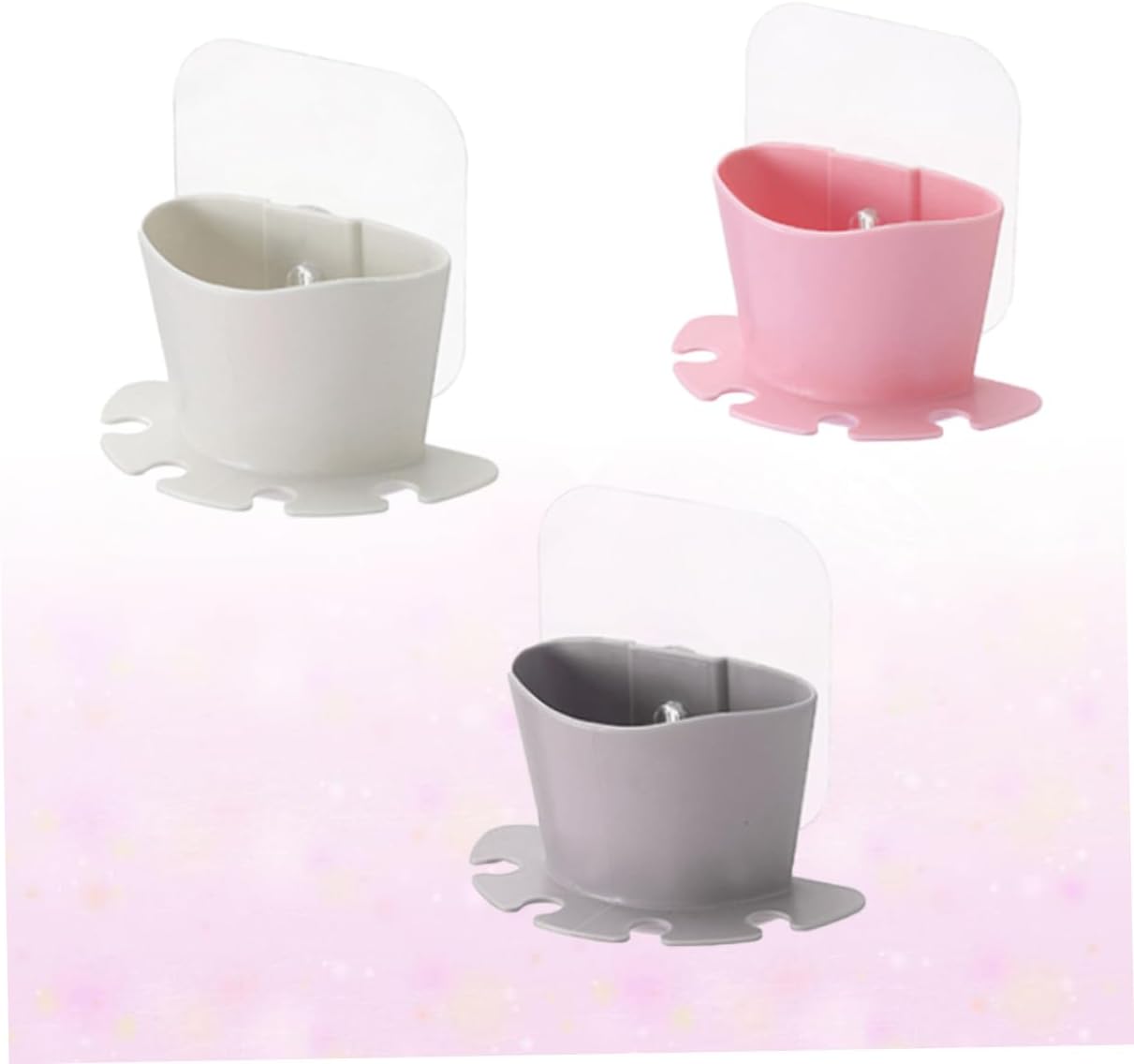 SOLUSTRE Suction Toothbrush Holder with Storage Cup