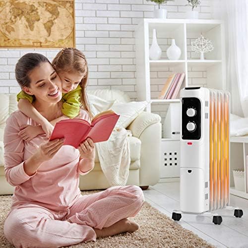 Tangkula 1500W Oil Filled Radiator Heater with 3 Heat Settings