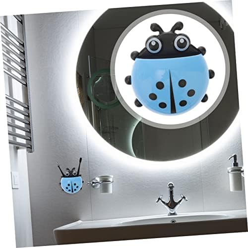 Veemoon Ladybug Toothbrush Cup Holder Wall Mount Suction