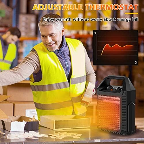 LifePlus 1500W Electric Space Heater with 3 Heat Modes and Fan