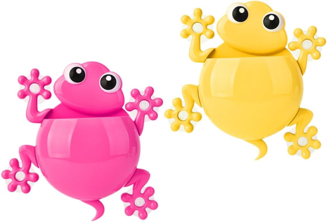 LABRIMP Cartoon Animals Toothbrush Holders Set of 2 Suction Cup Design