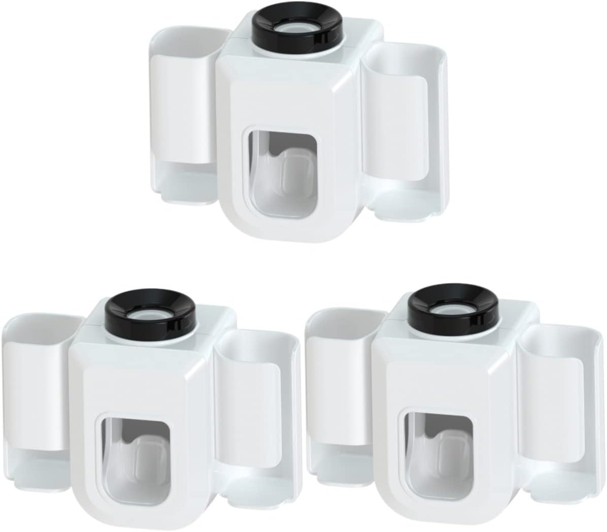 Unomor Wall Mount Toothbrush Holder with Toothpaste Dispenser