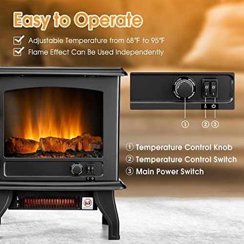 Tangkula 20 Inch Electric Fireplace Stove