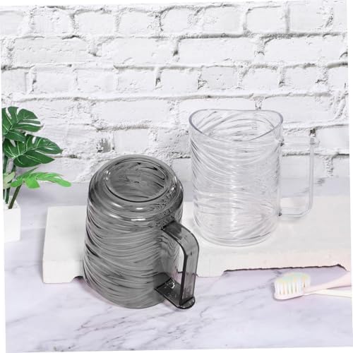 2pcs Reusable Toothbrush Holder Cups with Handle for Family Use