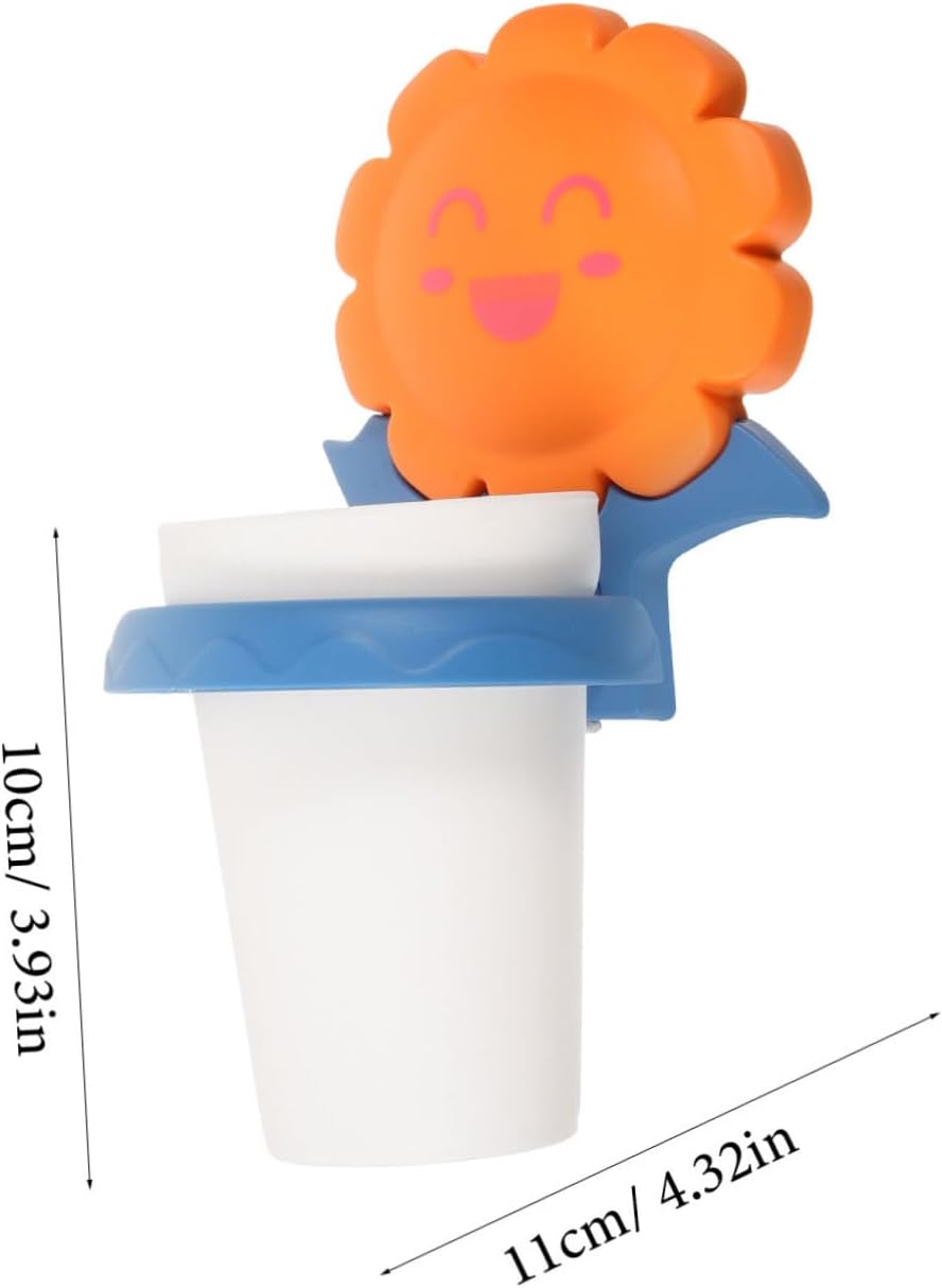 Hemoton Cartoon Toothbrush Cup Holder with Storage