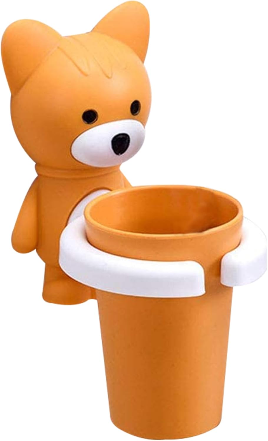 Kids Cartoon Fox Toothbrush Holder Wall Mount