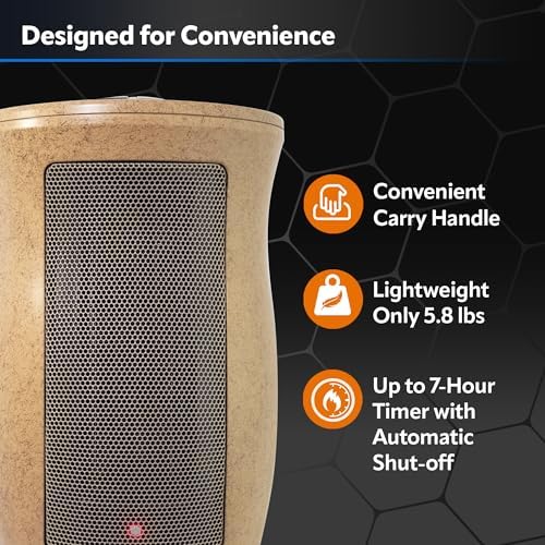 Lasko Oscillating Ceramic Space Heater 1500W 16 Inches Beige