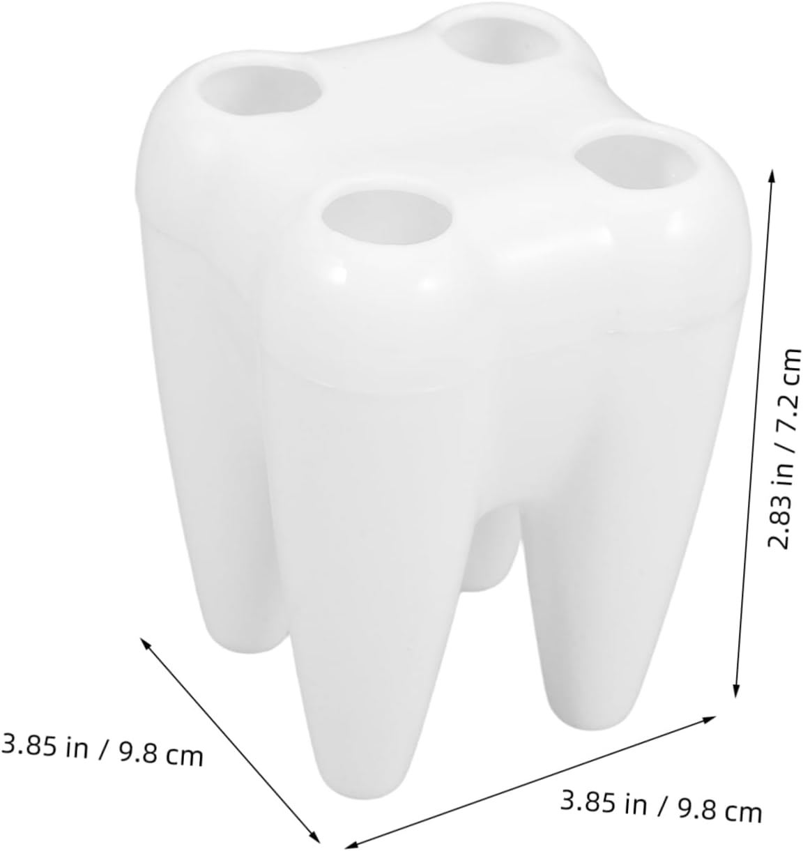 Cabilock 2pcs Cute Tooth Shaped Brush Holder