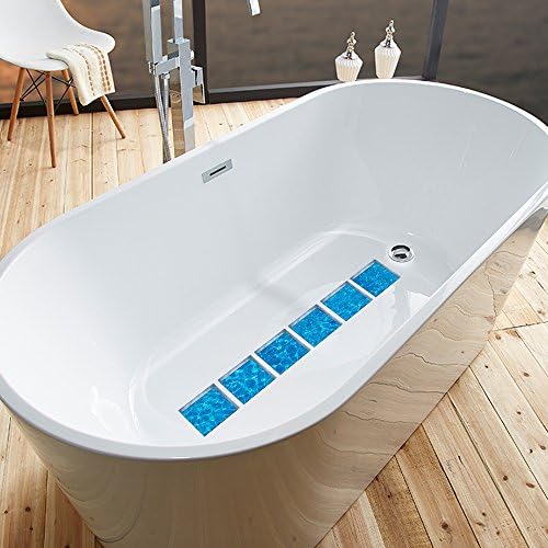 ChezMax 3D Waves Anti-Slip Bathtub Stickers 6 Pcs
