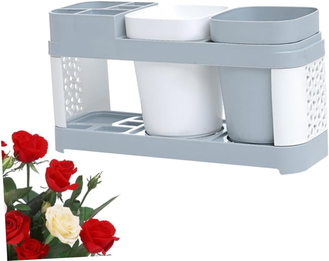 Luxshiny Toothbrush and Toothpaste Storage Holder