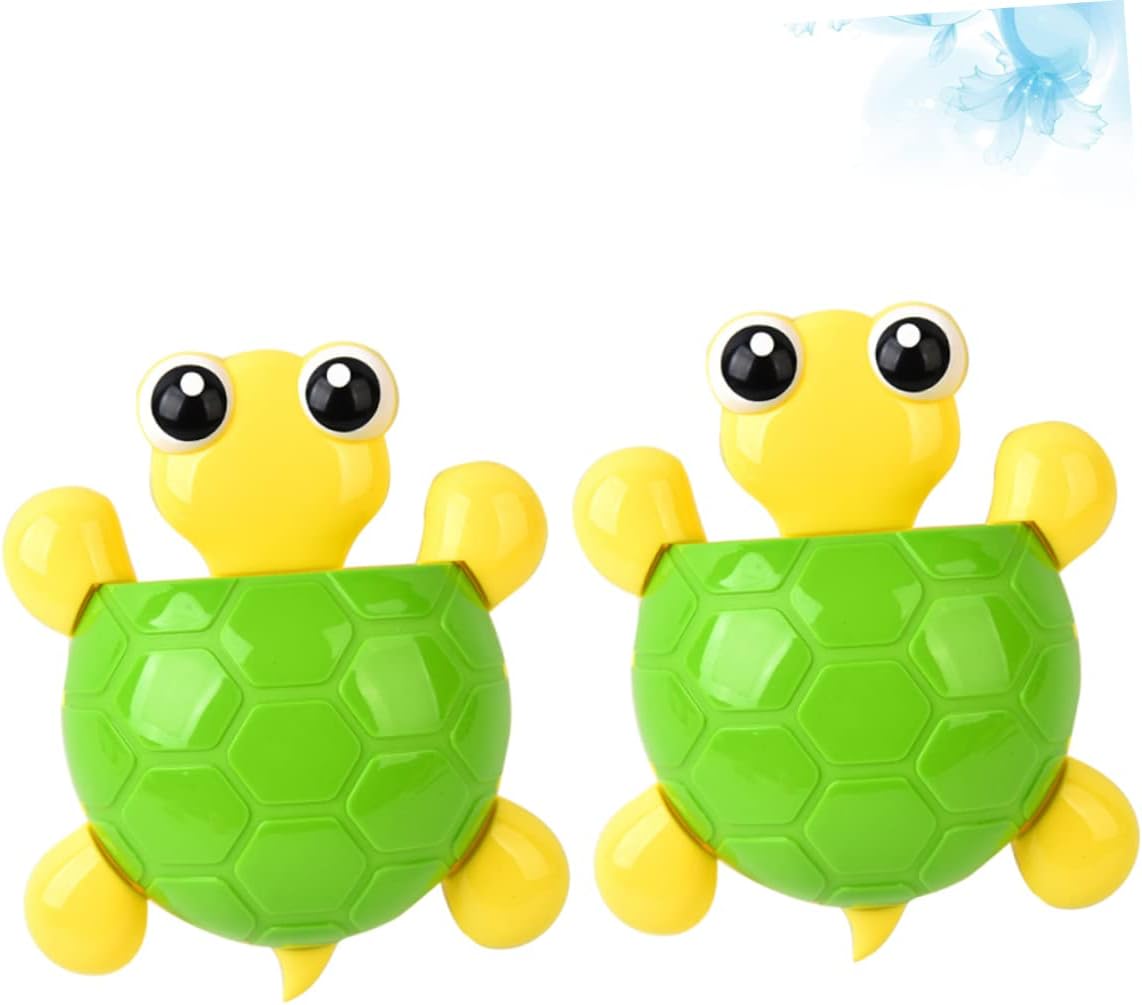 2Pcs Turtle Suction Cup Toothbrush Holder
