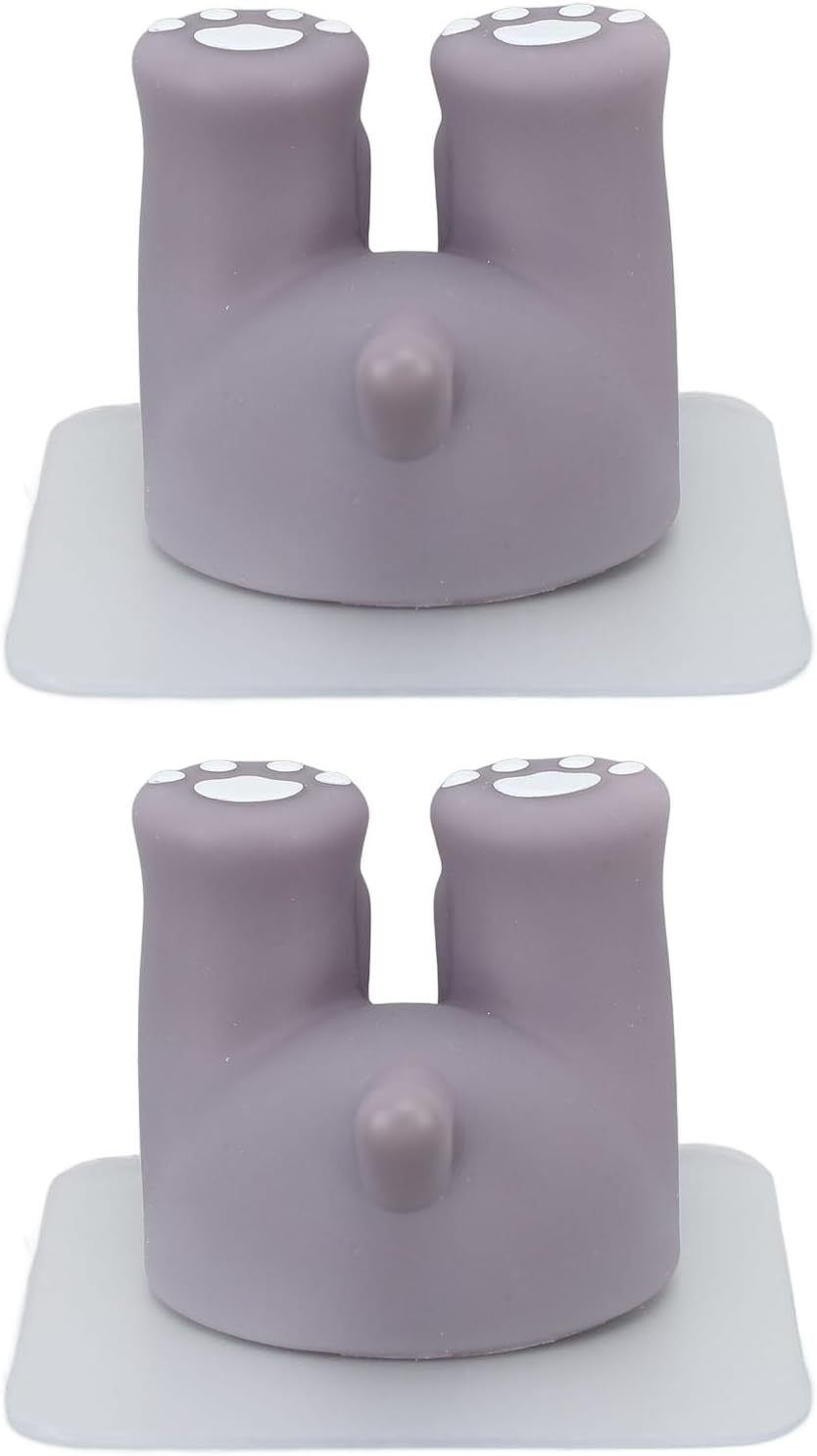 Pssopp 2Pcs Kitten Tail Toothbrush Holder for Kids