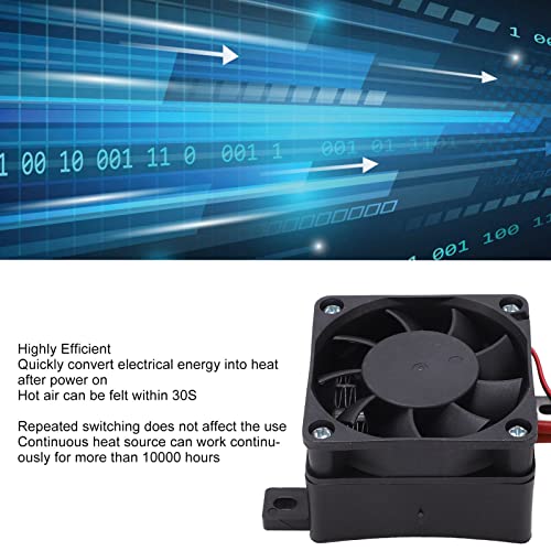 DAUERHAFT PTC Ceramic Fan Heater 12V 50W Compact Space Heater