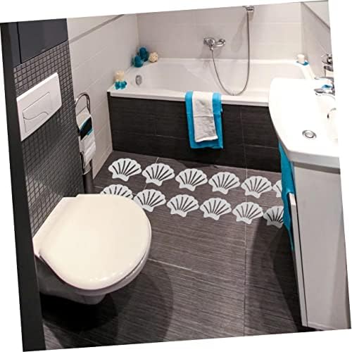 SOPOTUTU 2 Sets Non-Slip Bathtub Stickers with Flower Shell Designs