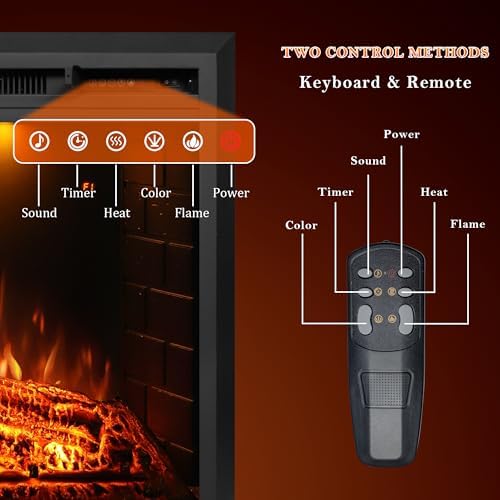 Dreamflame 36 Inch Electric Fireplace with Remote Control
