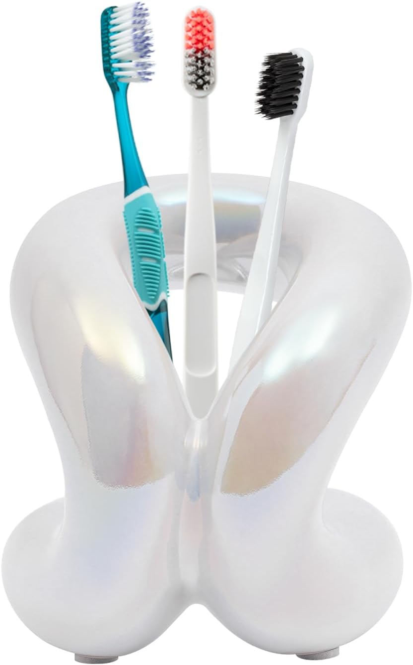 DYRABREST Ceramic Toothbrush Holder for Vanity Countertop