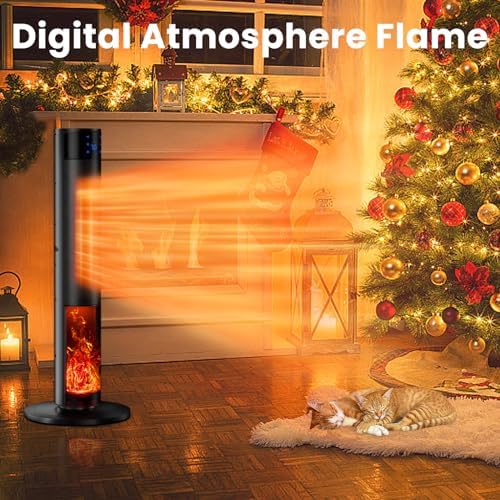 1500W Portable Space Heater with Fireplace and Remote Control