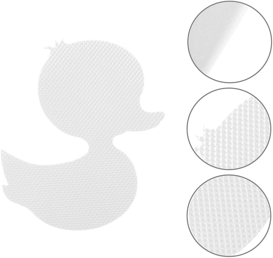PRETYZOOM 20pcs Duck Non-Slip Bathtub Stickers White