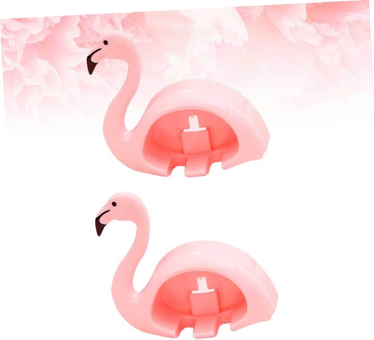 LIFKOME 2pcs Flamingo Suction Cup Toothbrush Holder