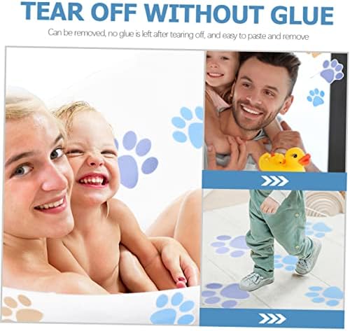 Ciieeo 10pcs Cartoon Dog Paw Anti-Slip Bathroom Stickers
