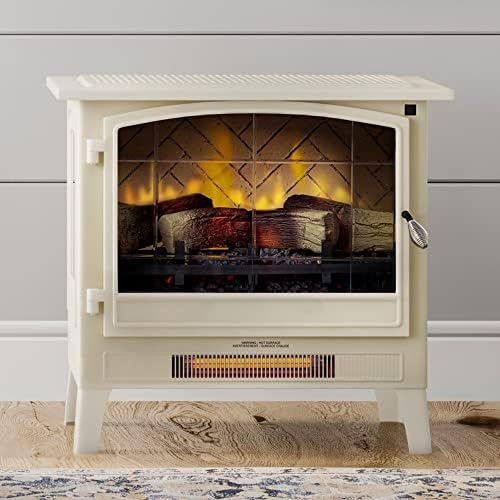 Country Living Infrared Electric Fireplace in Cream