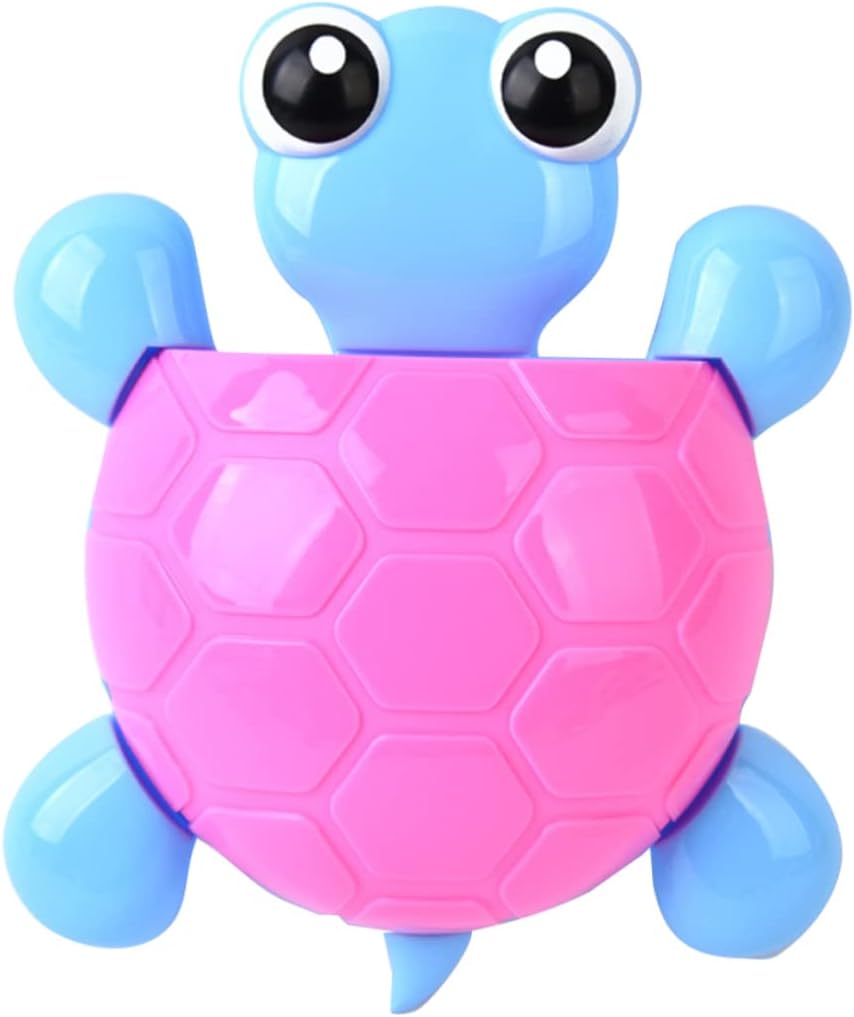 2Pcs Cute Turtle Suction Cup Toothbrush Holder for Bathroom Wall Mounted Organizer