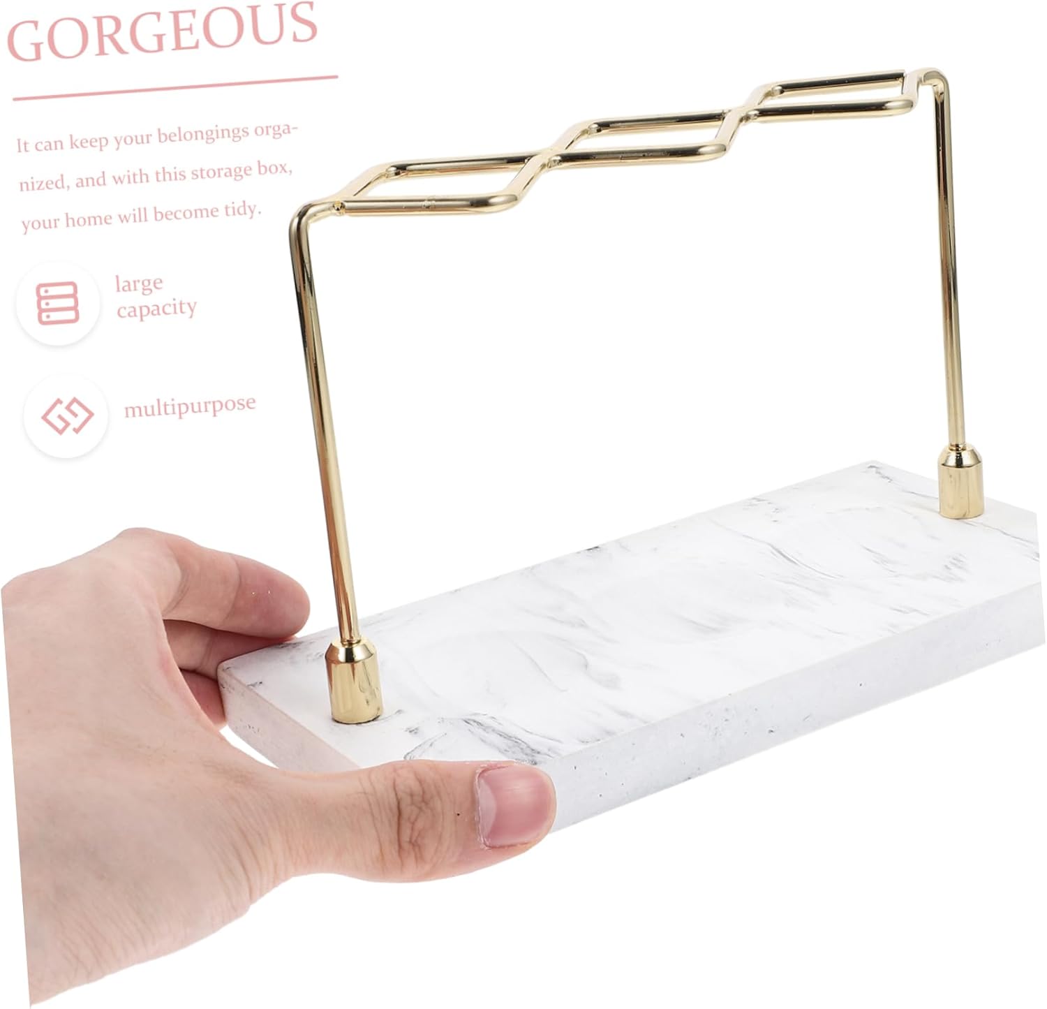 TOPPERFUN Marble Pattern Toothbrush Holder Organizer