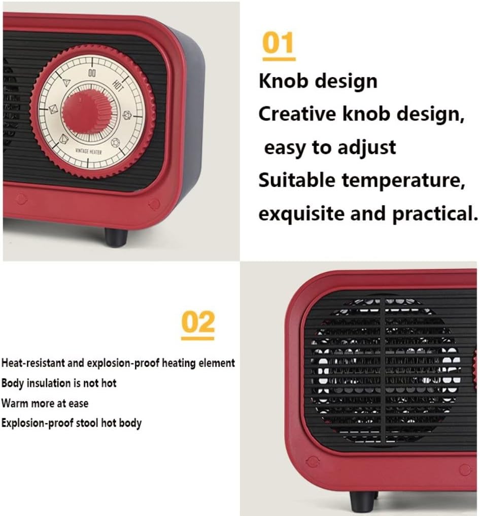 Grafken Retro Heater 500W Energy Saving White