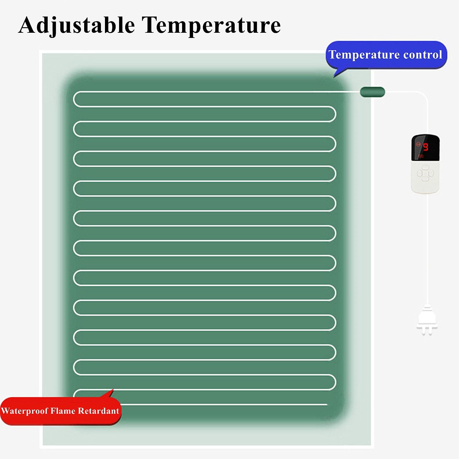 Winter Electric Heating Pad with Timers and Adjustable Temperature