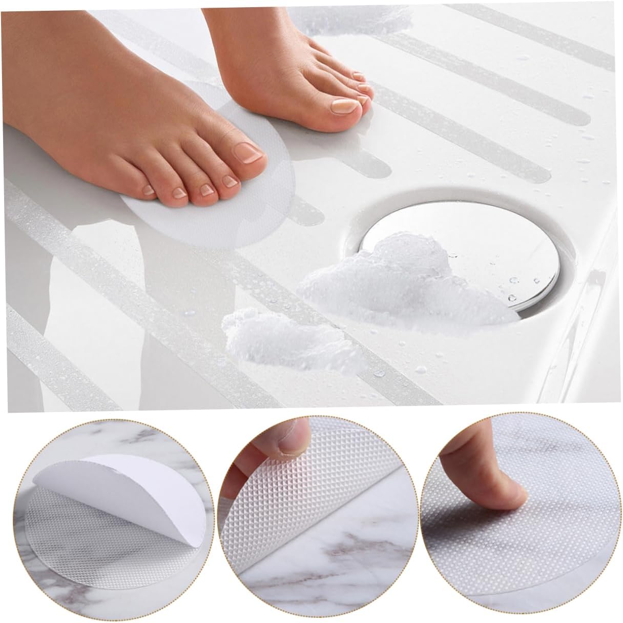 Healifty 30 Pcs Non-Slip Bathtub Stickers for Bathroom Safety