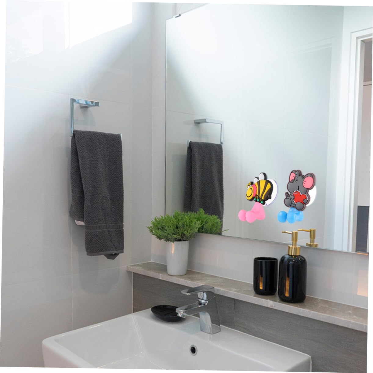 Zerodeko 3 Pcs Cartoon Wall Suction Holder