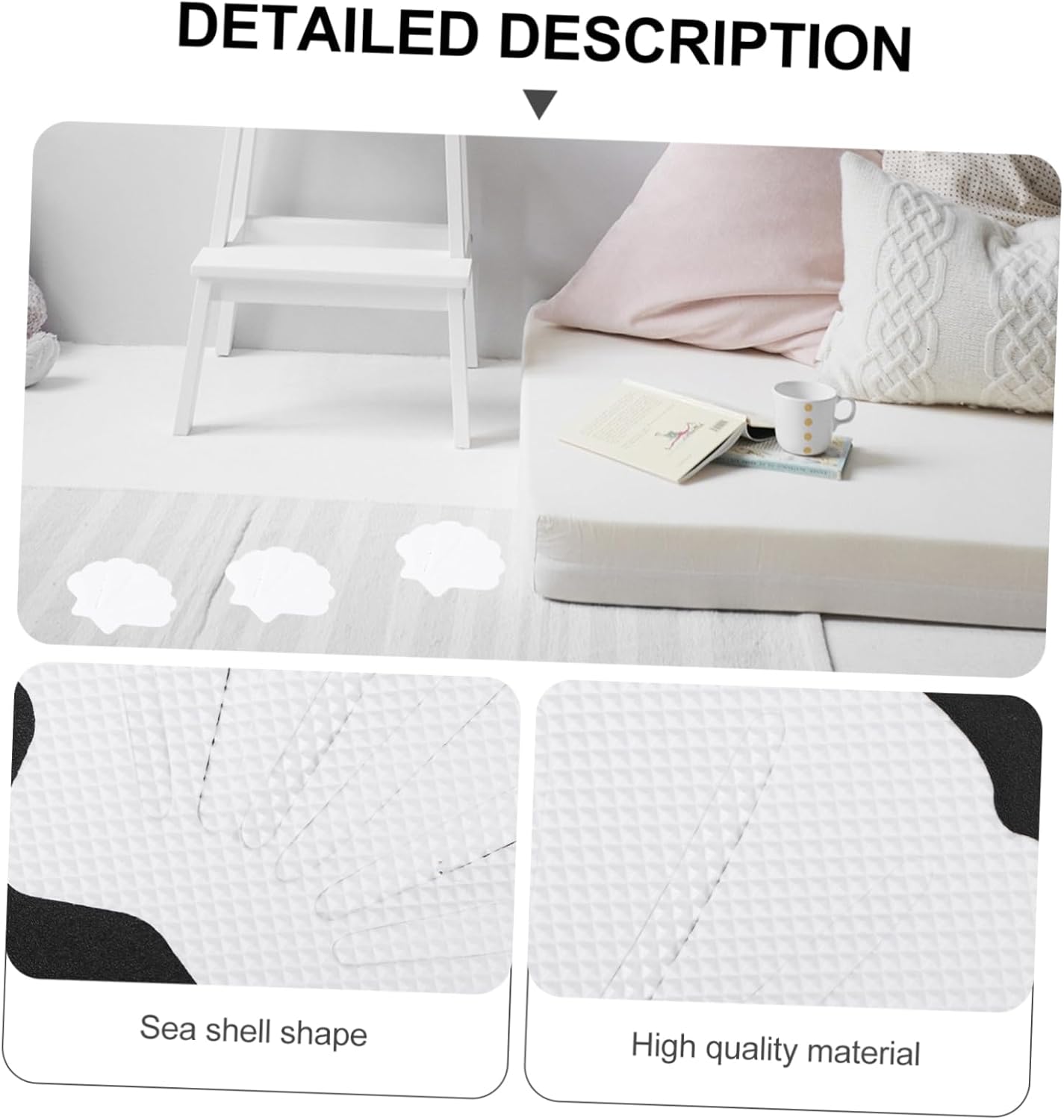 12pcs Non-Slip Stickers Safety White Bathtub
