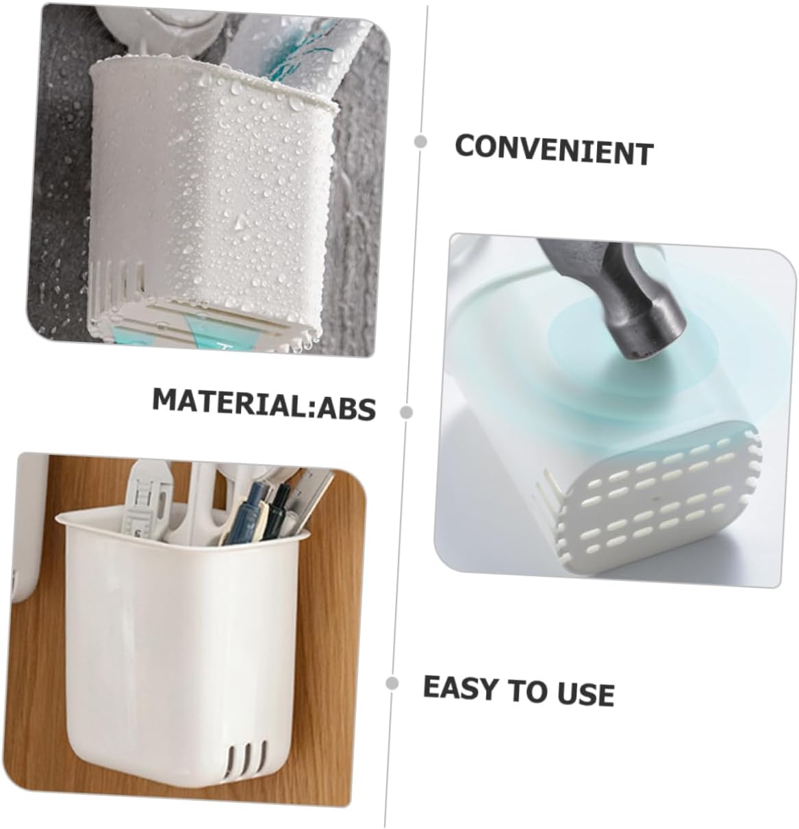 Space-Saver Wall Toothbrush Holder Suction Cup No Drill 1