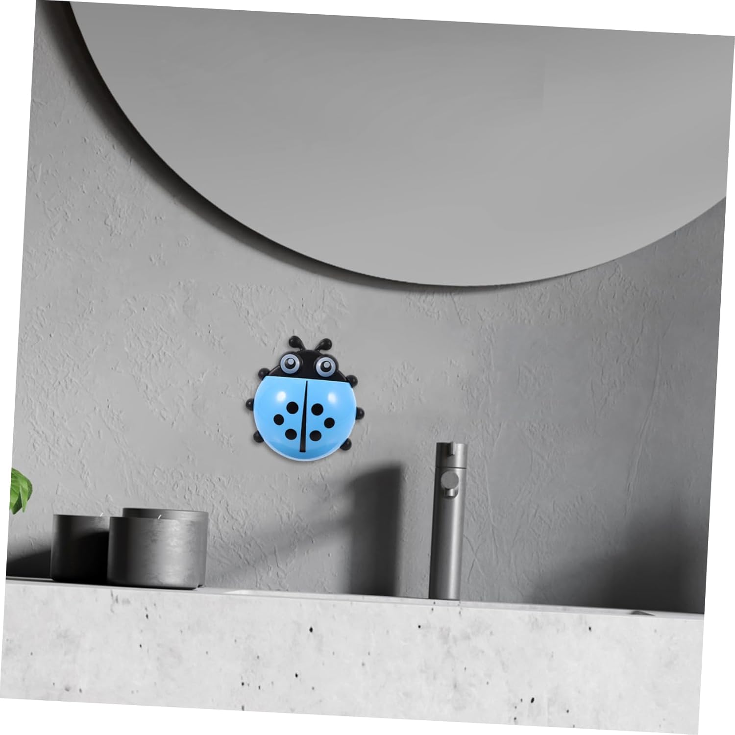 Happyyami 2pcs Wall Mounted Toothbrush Holder
