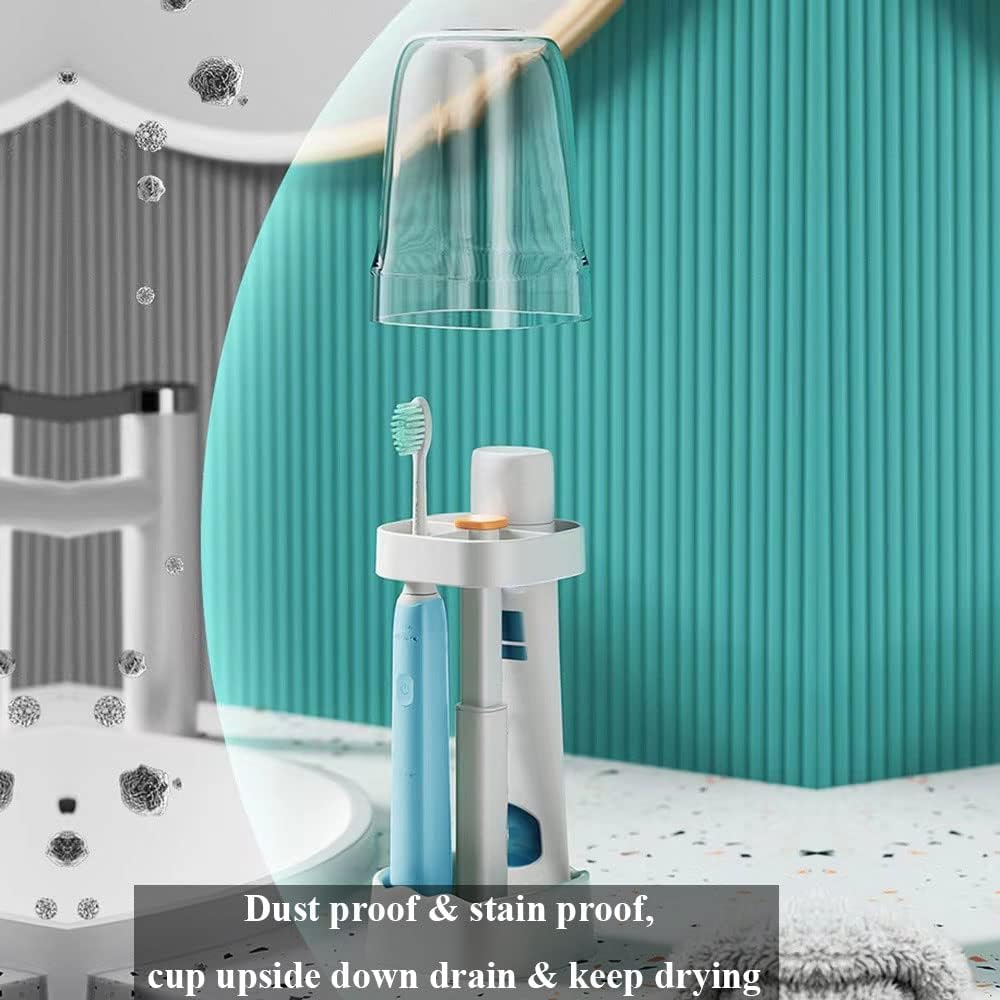 YeeSingLon 2 Pack 2 in 1 Toothbrush Holder Rinsing Cup