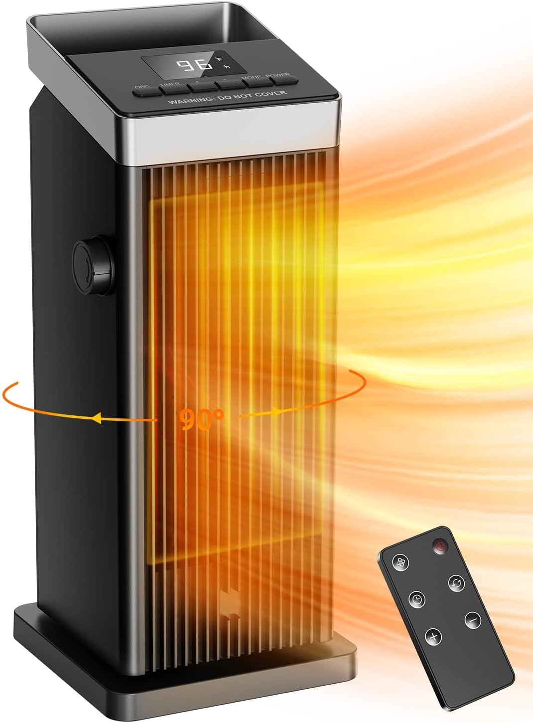 BREEZOME 1500W Fast Heating Space Heater with Remote Control 1