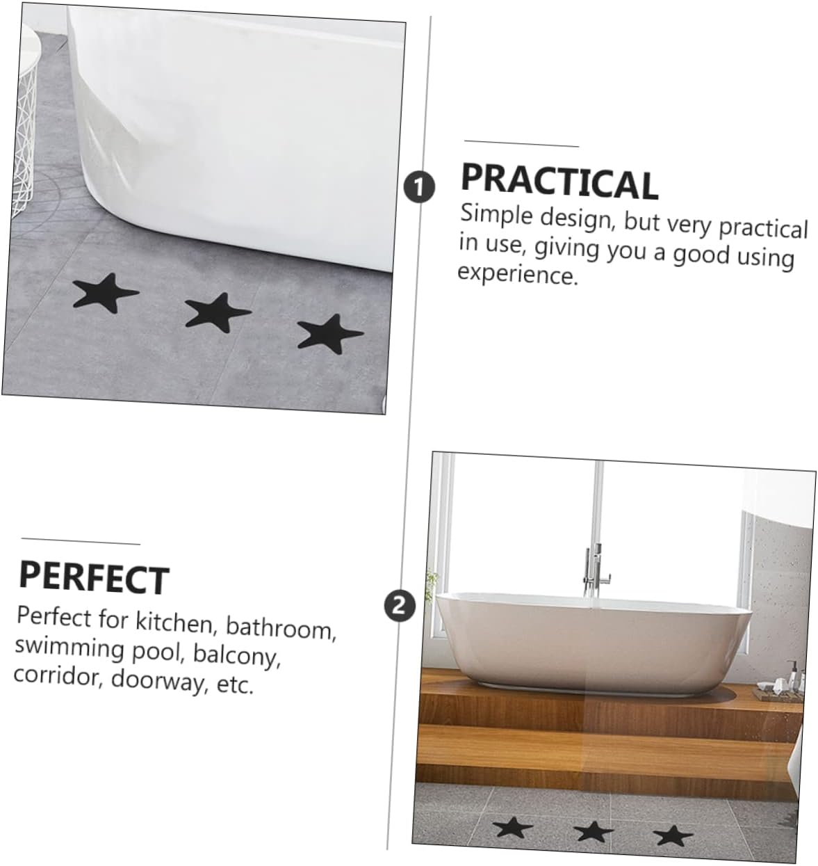 DECHOUS 40Pcs Non Slip Bathtub Stickers