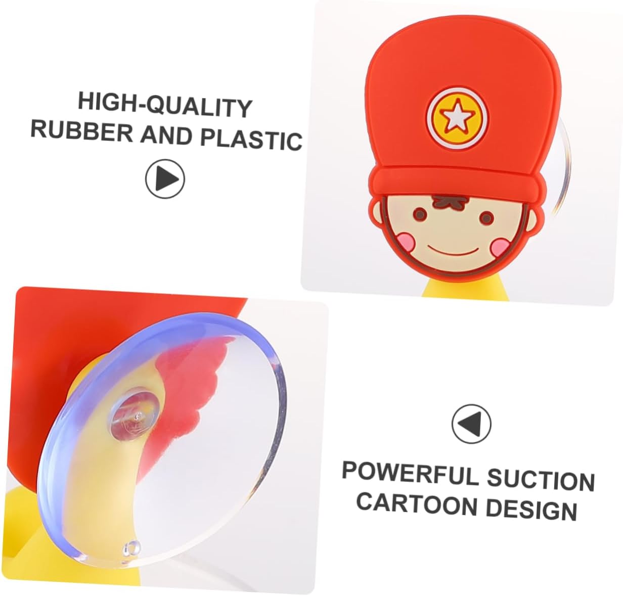 3PCS Cartoon Suction Cup Toothbrush Holder Wall Hooks